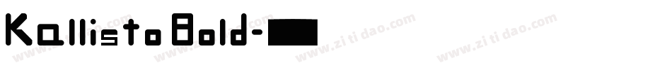 Kallisto Bold字体转换